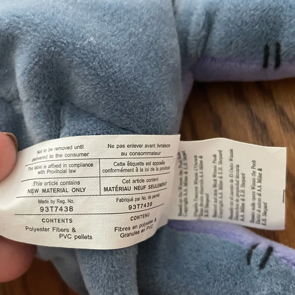 VINTAGE Disney Store Eeyore Plush Doll 11 inches